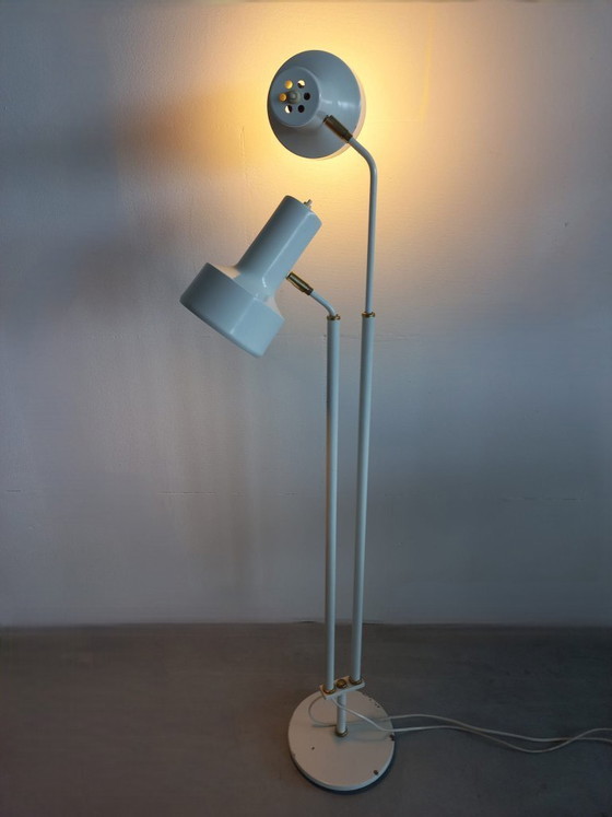 Image 1 of Lampada da terra vintage danese anni '70/'80 a 2 faretti regolabili in altezza (marca Dansa)