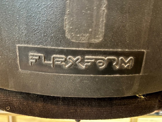 Flexform design stoel, Zwart met geborsteld staal. – Vergaderstoel, Plastic (photo 11 of 11)
