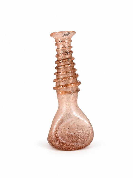 Vaso Murano Scavo, Rosa Salmone, Stile Antico, Italia Anni '60/'70 – Vasi, Glass (photo 3 of 8)