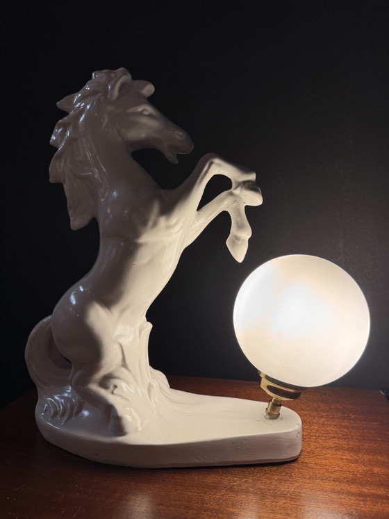 Image 1 of White Horse Lamp, 1970s