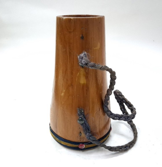 Image 1 of Handcrafted Miniature Wooden Drum