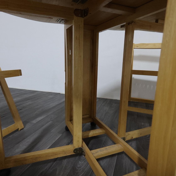 Image 1 of Set Tavolo E Sedie Richiudibile Design Scandinavo Anni 80 Modernariato