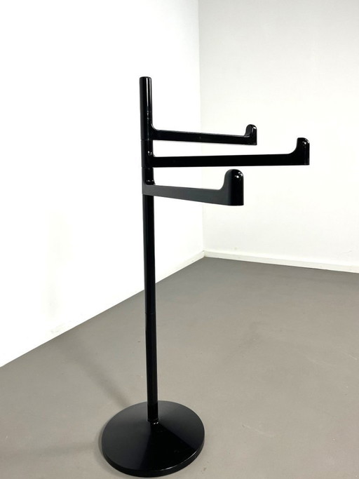 Porte-serviettes noir de Makio Hasuike pour Gedy, Italie, années 1970.