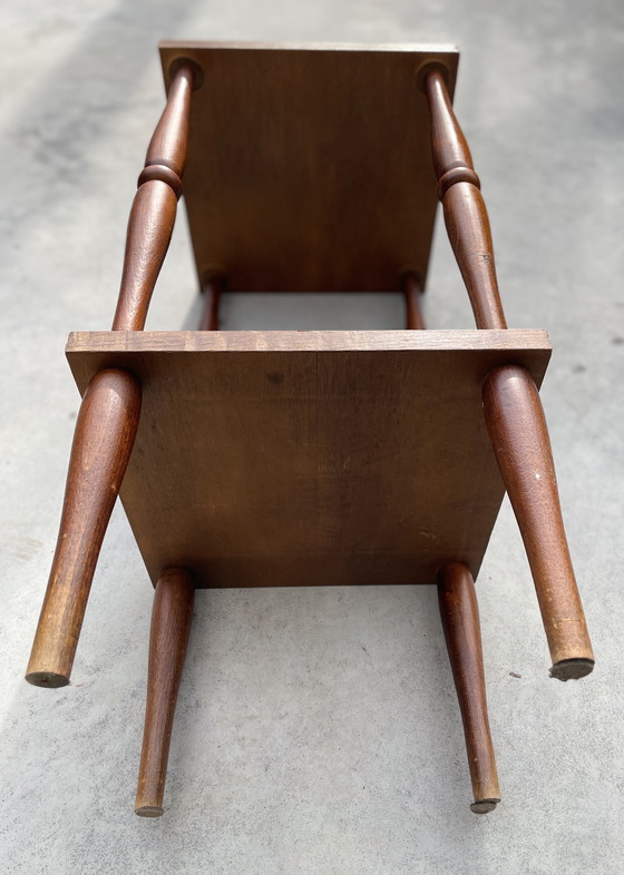 Image 1 of Table d'appoint vintage en bois pour plantes