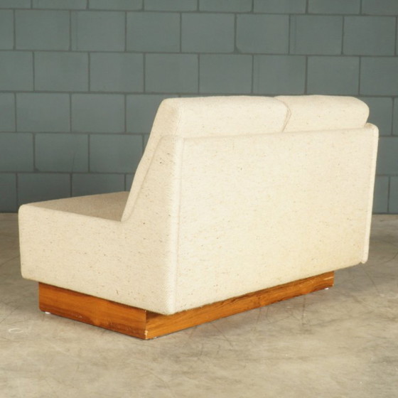 Vintage two-seater sofa – beige fabric – 1960s – 2 seaters, Textile (photo 9 of 16)