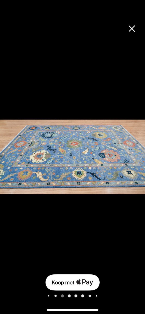 Image 1 of Handmade Oushak 100% Wool Rug