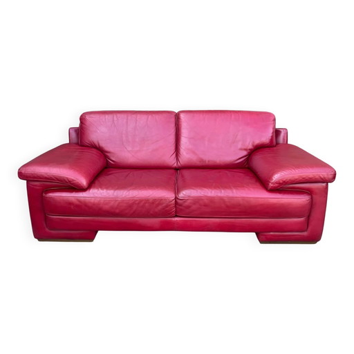 Divano Natuzzi. Vera pelle. – 3 5 zitsbanken, Leather