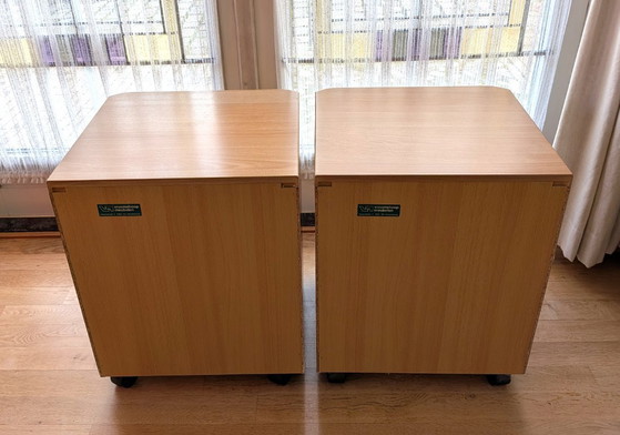 2x Comodini vintage, Vroomshoop Meubelen, Metallo, Plastica, Beige (foto 10 di 17)