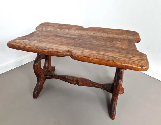 Vintage 'Heart' Side Table | 1960s, Wood, Brown (photo 3 of 12)