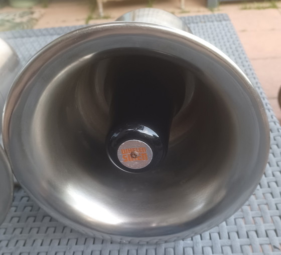 Image 1 of 2 haut-parleurs Whelen Sirene vintage en acier inoxydable de 100 W