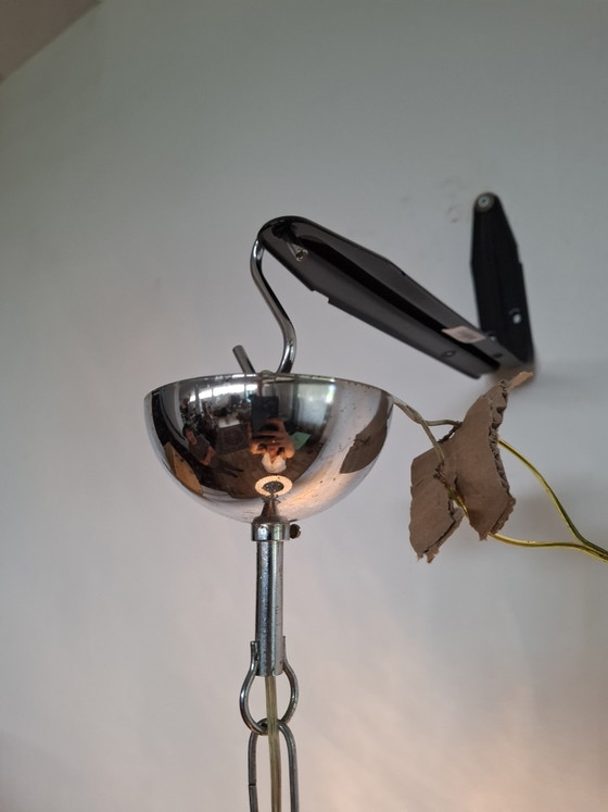 Image 1 of 70s glass chandelier.