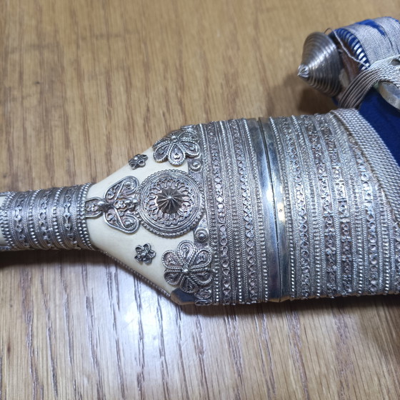 Image 1 of Authentic Artisan Silver Dagger – Handcrafted Masterpiece, 777g