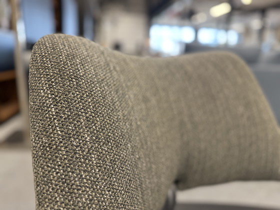 Image 1 of Poltrona Leolux Pallone Grigio Pelle Tessuto Verde