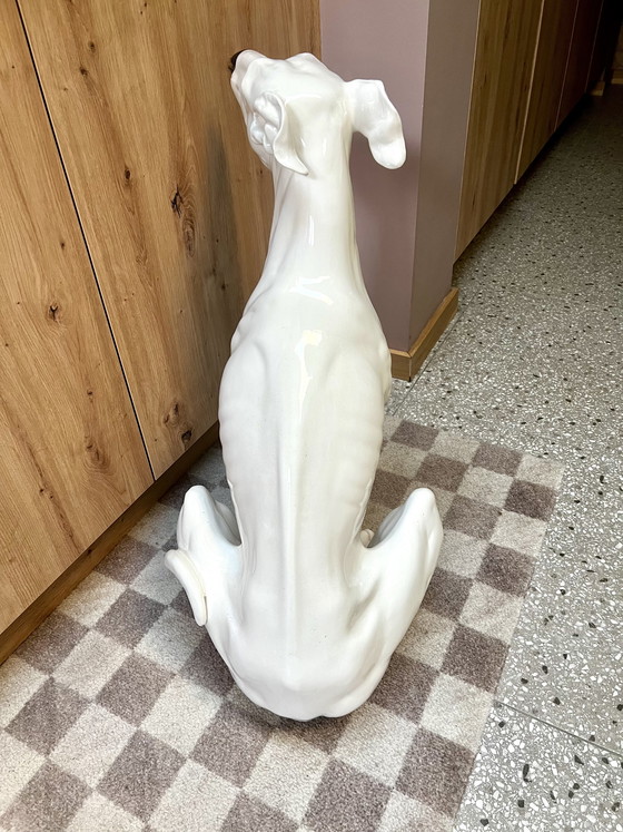 Image 1 of Statua vintage di levriero XL, realizzata in Italia.