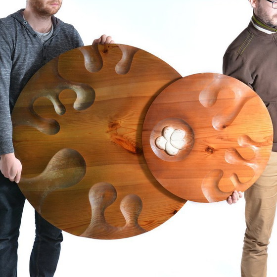 Image 1 of “Nest” – Monumental Hand Carved Oak Wall Sculpture By Alojz Petráš, 1979