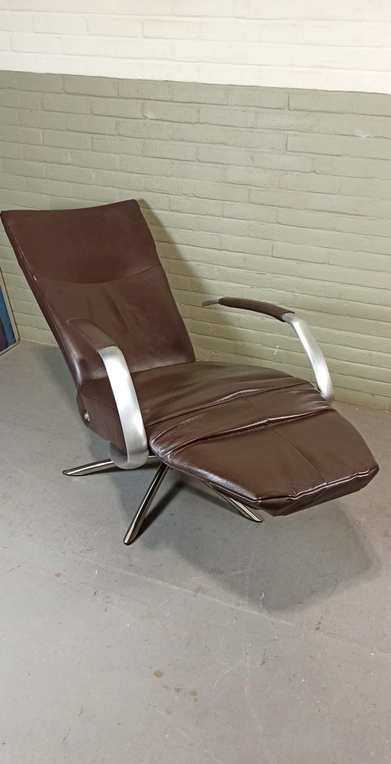 Image 1 of Recliner en cuir Fauteuil pivotant Easy Chair