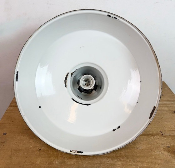 Image 1 of Suspension industrielle en émail gris, années 1960