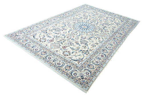 Tapis Naïn 9 La 368 X 246 cm noué à la main -Tapis Avec Soie