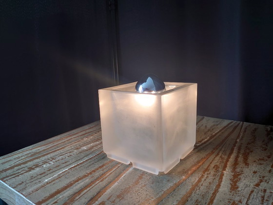 Image 1 of Vintage Nachtmann Leuchten glazen kubus tafellamp