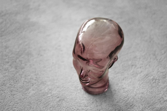 Image 1 of Vintage Mid Century Duitse Moderne Roze Glazen Kop, 1970