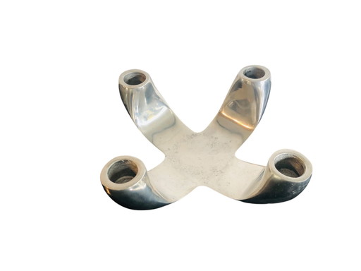 Candeliere vintage in metallo dell'era spaziale per 4 persone 