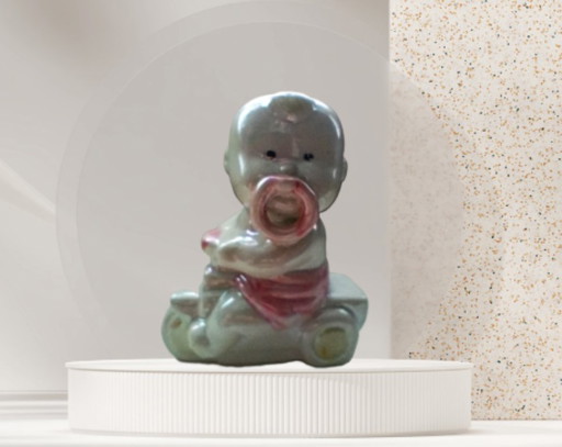 Mid-Century Lusterware Figurine – Baby on Tricycle – Davis & Freeman (Japan/USA)