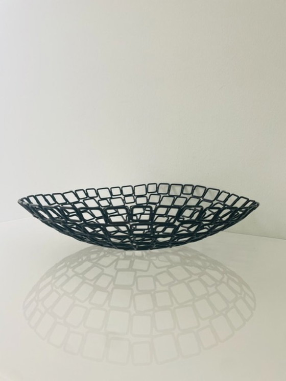 Image 1 of Bol design noir mat en maillons métalliques