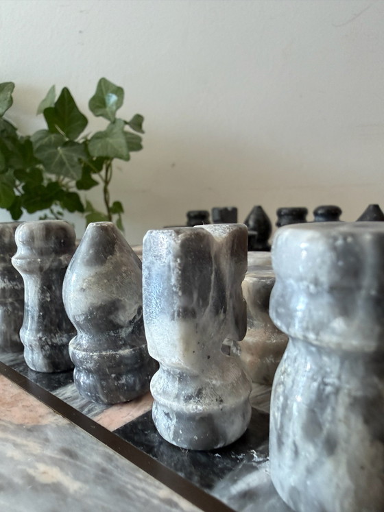Vintage Onyx Chess Set – Decorative Objects, Stone (photo 7 of 8)