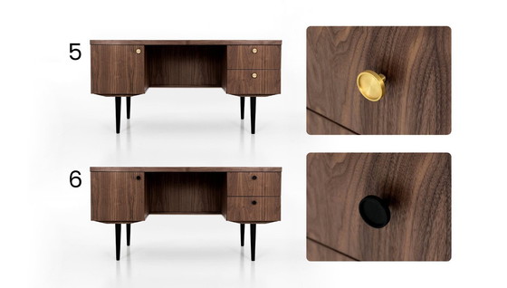 Image 1 of Schreibtisch Nussbaum - Astrid 3 O_B01