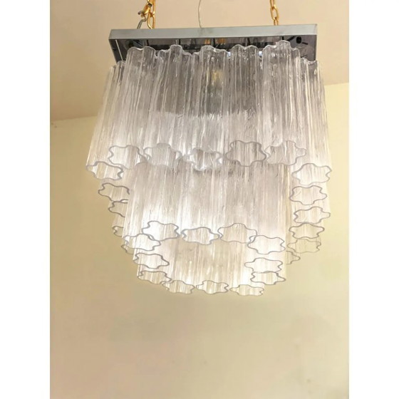 Image 1 of Luxury Square Transparent Murano Glass Tronchi Sputnik Flush Mount Ceiling Light