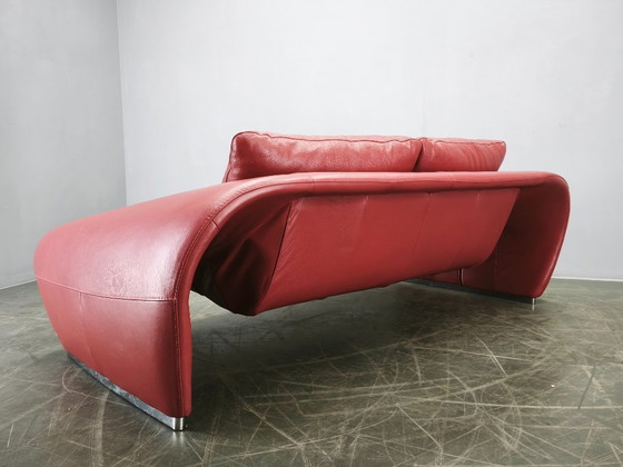 Image 1 of Italienisches rotes Ledersofa von Divanotti, Postmoderne, 1990er Jahre