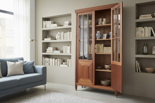 Libreria Art Déco antica in stile mobile