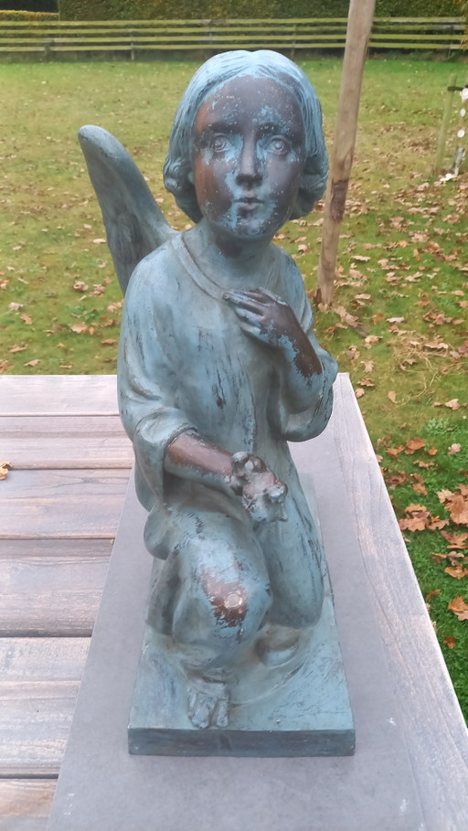 Ange en fonte d'Antoine Durenne – beeldhouwkunst, Cast Iron