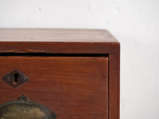 Small antique Japanese file cabinet - Showa Period (c. ) #89 – Filing cabinets, Metal (photo 40 of 40)