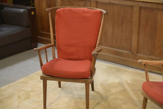 Paire de chaises éventail Baumann années 1960 – Fauteuils, Bois, Vintage (photo 5 of 7)