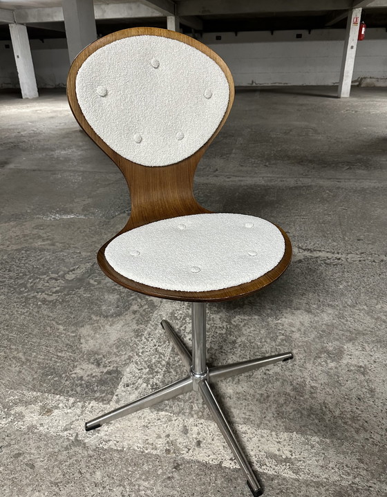 Image 1 of Ensemble de 4 chaises vintage en bois courbé et placage de bois de rose par Elmar Flötotto, Allemagne 1960