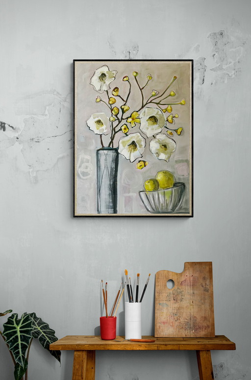 Abstract White Flowers