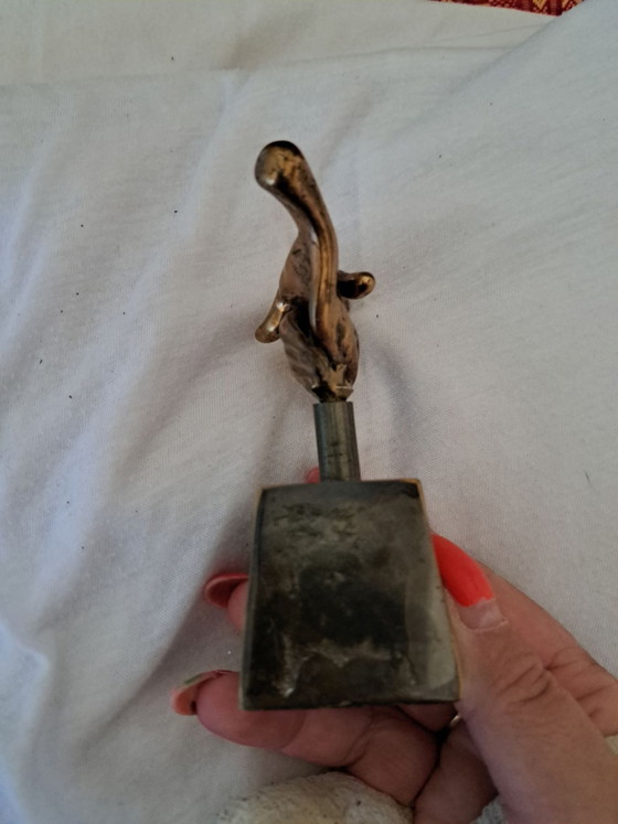 Sculpture Bronze "Mains Entrelacées" - Yves LOHÉ - Vintage, Doré (photo 8 sur 9)