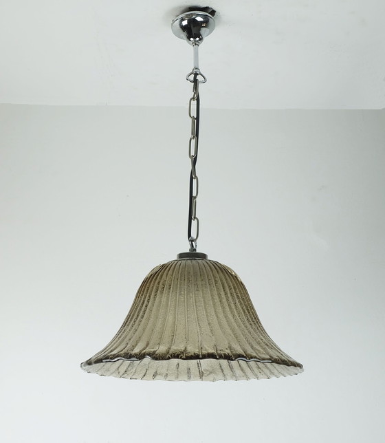 Image 1 of Lampe pendante du milieu du siècle Briloner Leuchten Verre de Murano et métal 1970