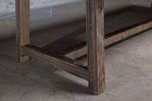 Table De Ferme Founder En Chêne Massif - 200 Cm De Long