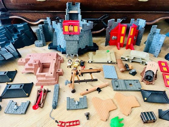 Image 1 of rare Big lot Playmobil dragons castle parts vintage collectible toy + extra