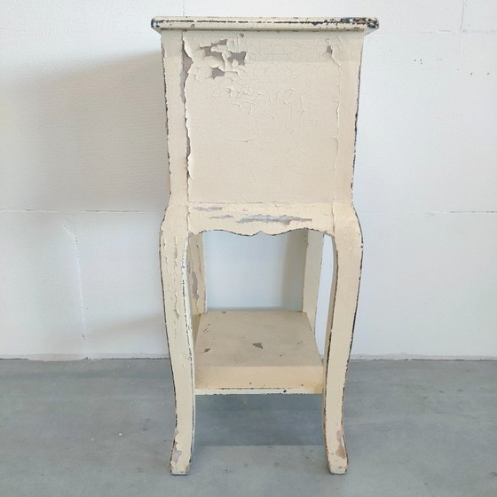 Image 1 of Stunning antique patinated hallway cabinet/side table with drawers