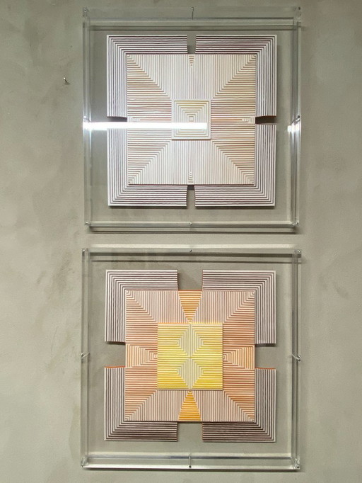 Françoise Luciani Orange Diptych