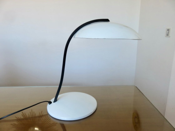 Image 1 of "Snake" lamp by Veneta Lumi, UFO, space age, saucer, made in Italy, 1980