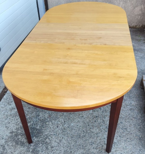 Image 1 of Extendable Scandinavian dining table attributed to Hans Ehrlin for Tranås - 1980s