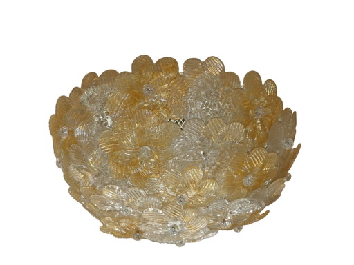 Lámpara de techo Millefiori de cristal de Murano Barovier &amp; Toso Murano UK1AEB