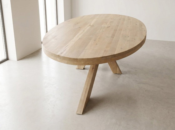 Image 1 of Large Oval Oak Conference/Dining Table