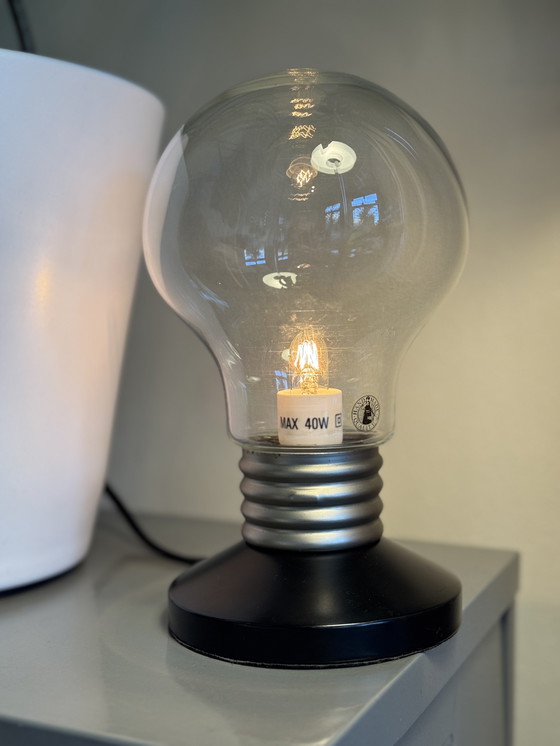 Image 1 of Vintage IKEA Blinda tafellamp glazen ‘bulb’ designlamp 2000s