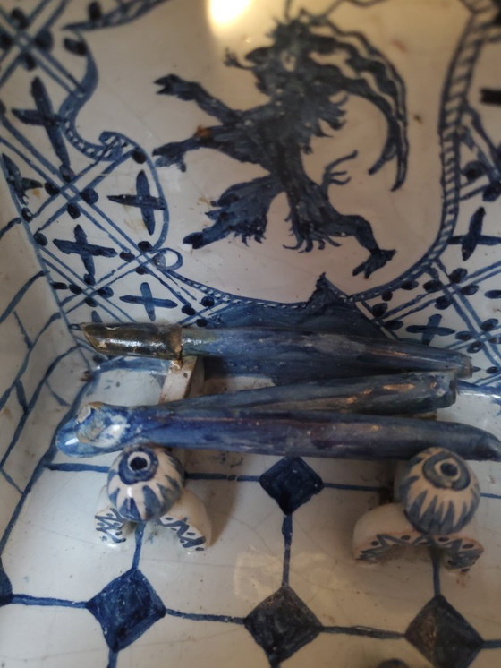 Image 1 of Delfts blauw - Miniatuur schouw - 18e eeuw (Ref 3875)
