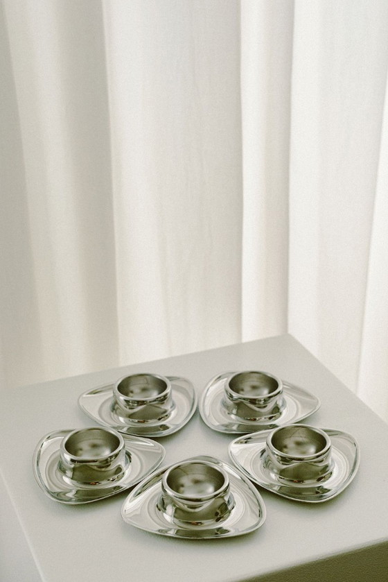 Image 1 of Alessi Stainless Steel Egg Holders- set of 5